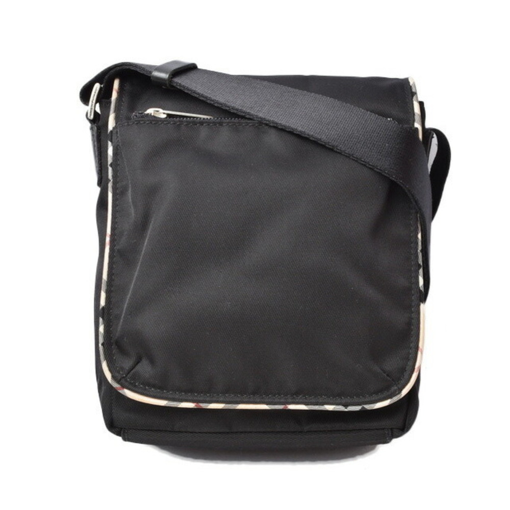 Burberry Blue Label Shoulder Bag Nylon Black Check
